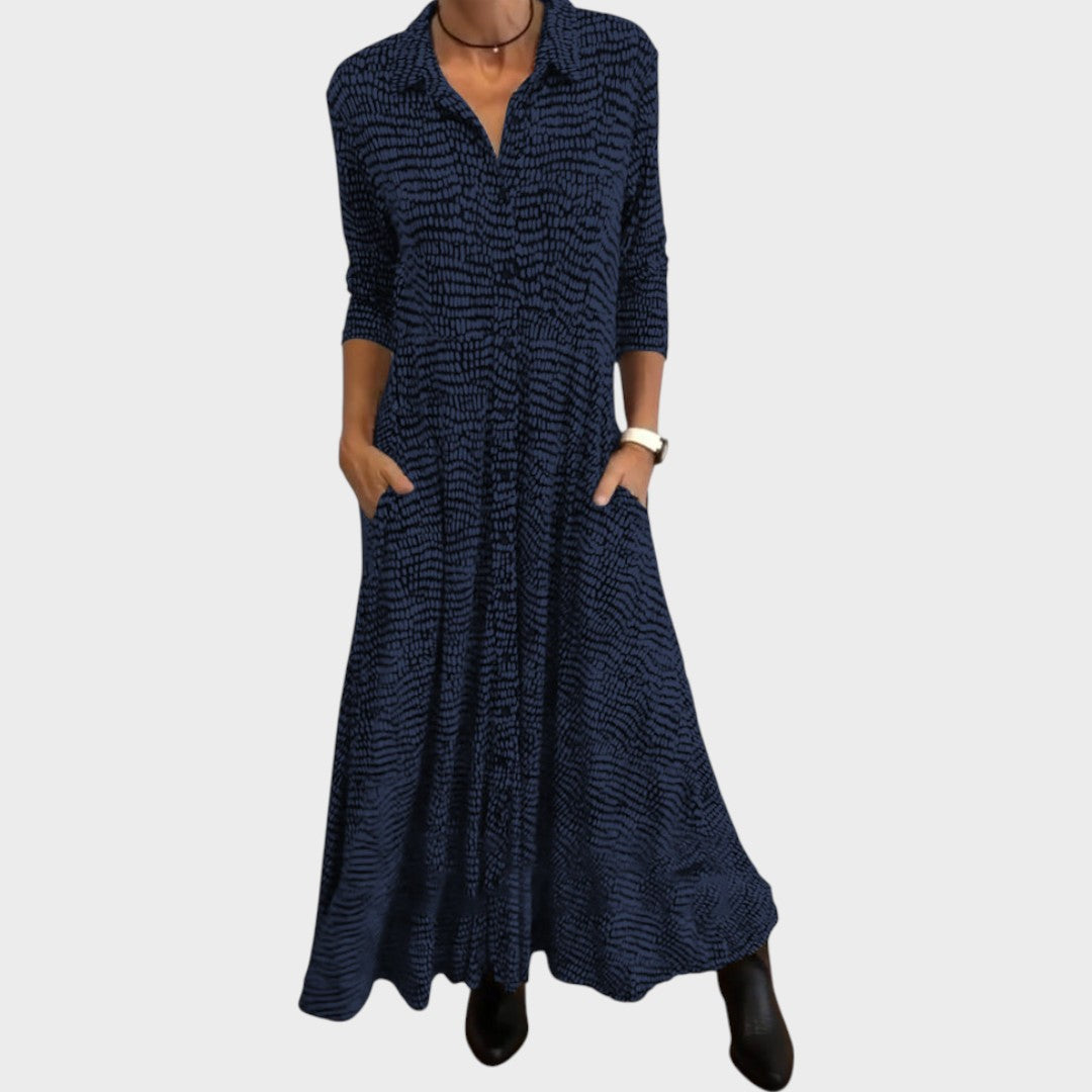 Lívia | Vestido Midi Fluido con Estampado