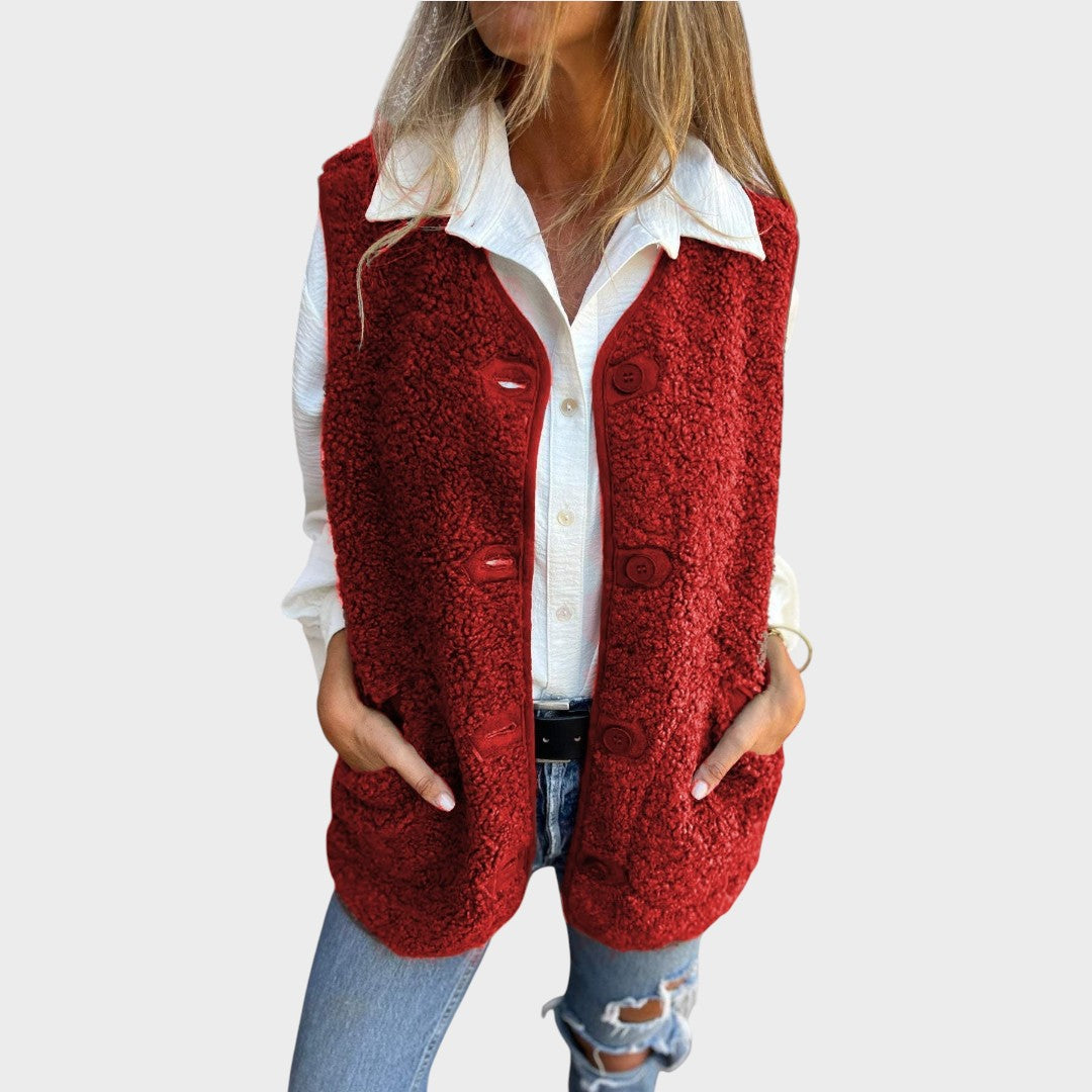 Lynora | Chaleco Corto Abotonado