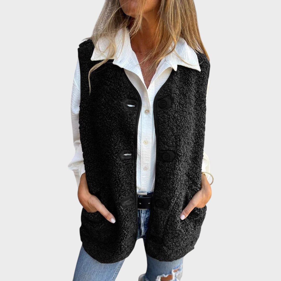 Lynora | Chaleco Corto Abotonado