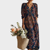 Rosinha | Vestido Largo con Estampado Floral