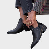 Estrella | Botines de Piel con Forma Puntiaguda