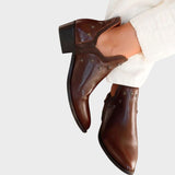 Estrella | Botines de Piel con Forma Puntiaguda