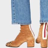Savannah | Botas de Ante con Estampado Leopardo