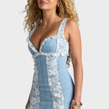 Josselin | Minivestido De Encaje Vaqueros