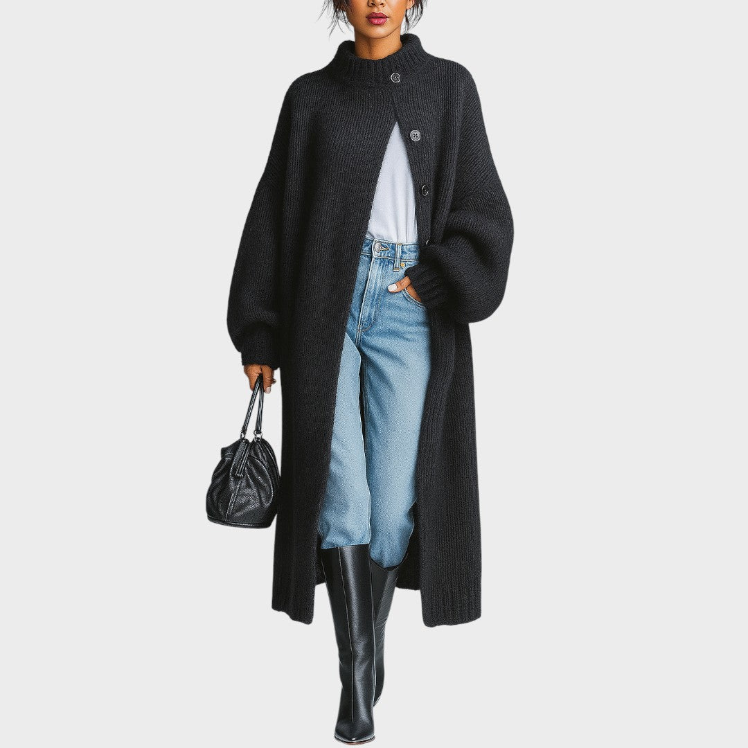 Sónia | Cárdigan Largo de Punto Acogedor