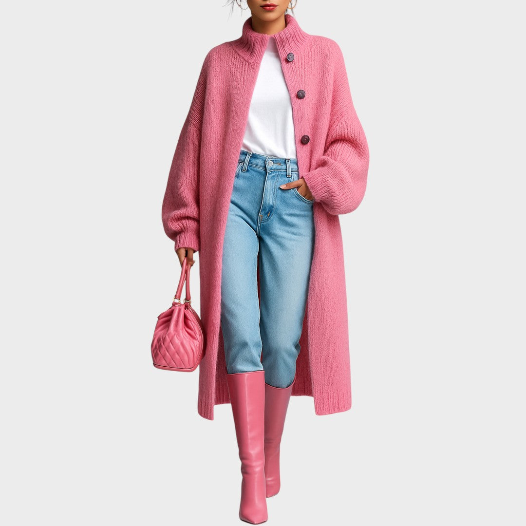 Sónia | Cárdigan Largo de Punto Acogedor