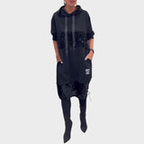 Kiva | Vestido con Lentejuelas y Capucha