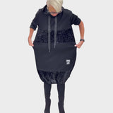 Kiva | Vestido con Lentejuelas y Capucha