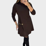 Ruanita | Vestido Plisado con Cadena