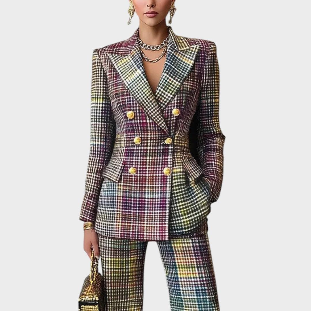 Haily |  Conjunto de Traje con Estampado Colorido