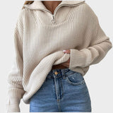 Eliana | Suéter de Punto con Cuello Alto y Cremallera