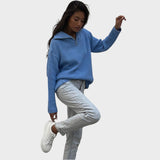 Eliana | Suéter de Punto con Cuello Alto y Cremallera