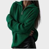 Eliana | Suéter de Punto con Cuello Alto y Cremallera