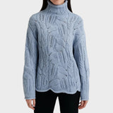Celeste | Jersy de Punto Trenzado