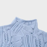 Celeste | Jersy de Punto Trenzado