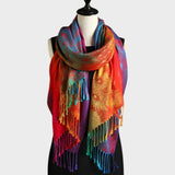 Filó  | Bufanda Multicolor con Flecos 2 en 1