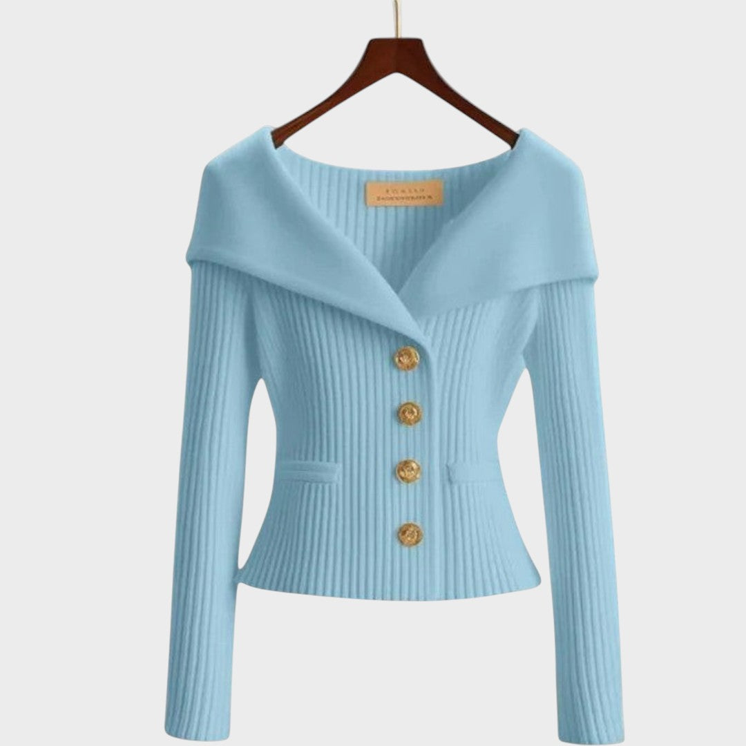 Nicole |  Cárdigan Acanelado Elegante