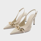 Valéria | Tacones Metálicos con Cadena