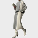 Pilar | Conjunto Falda y Suéter de Punto