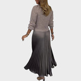 Anabela | Conjunto de Suéter y Falda Plisada