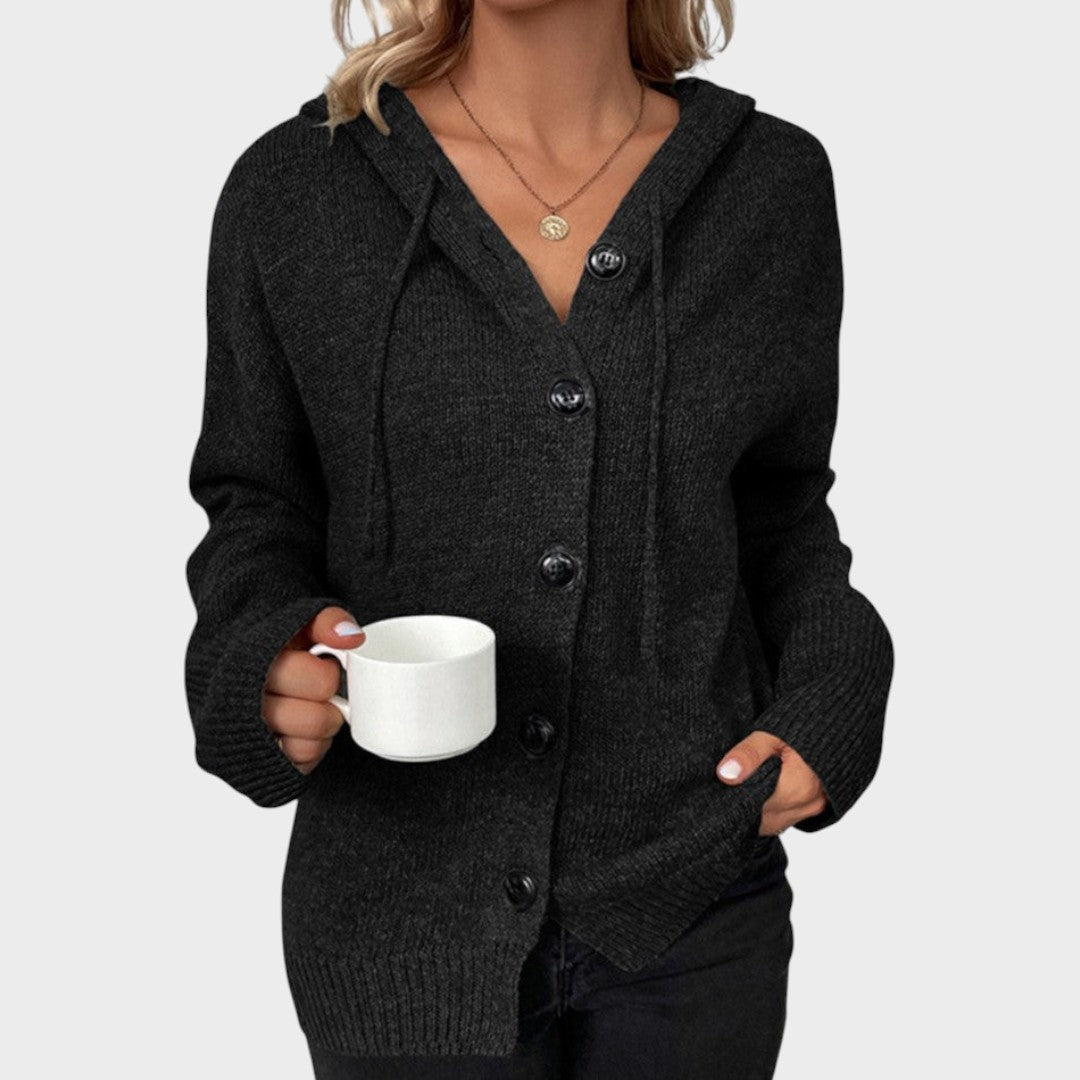 Amélia | Cardigan de Punto Suave con Capucha