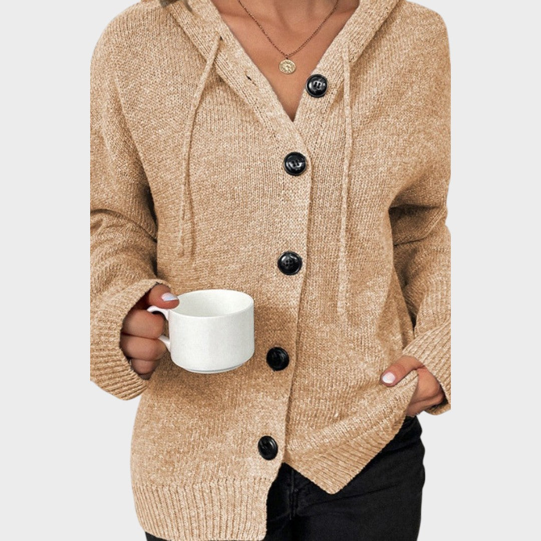 Amélia | Cardigan de Punto Suave con Capucha