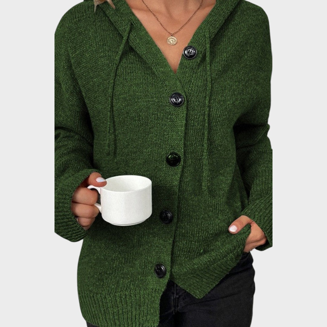 Amélia | Cardigan de Punto Suave con Capucha