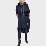 Kiva | Vestido con Lentejuelas y Capucha