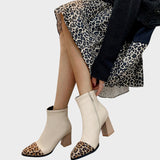 Diva | Botas de Charol con Estampado de Leopardo