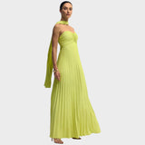 Rosalía | Vestido Plisado Sin Tirantes