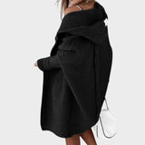 Marcela |  Cárdigan de Punto con Capucha Oversized