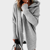 Marcela |  Cárdigan de Punto con Capucha Oversized