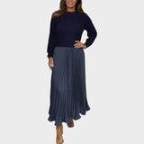 Anabela | Conjunto de Suéter y Falda Plisada