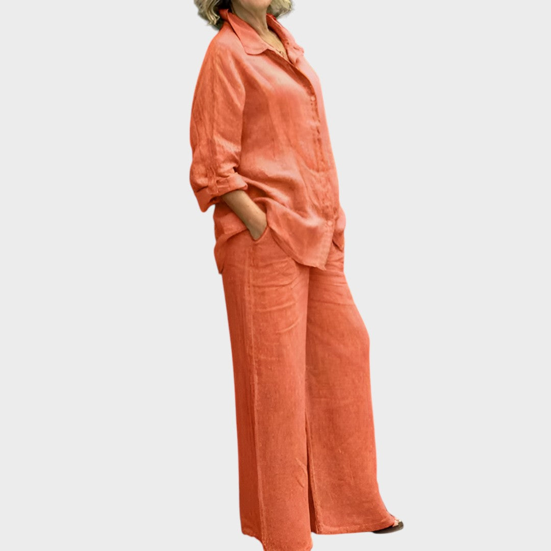 Lara | Conjunto De Camisa Y Pantalón