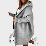Marcela |  Cárdigan de Punto con Capucha Oversized