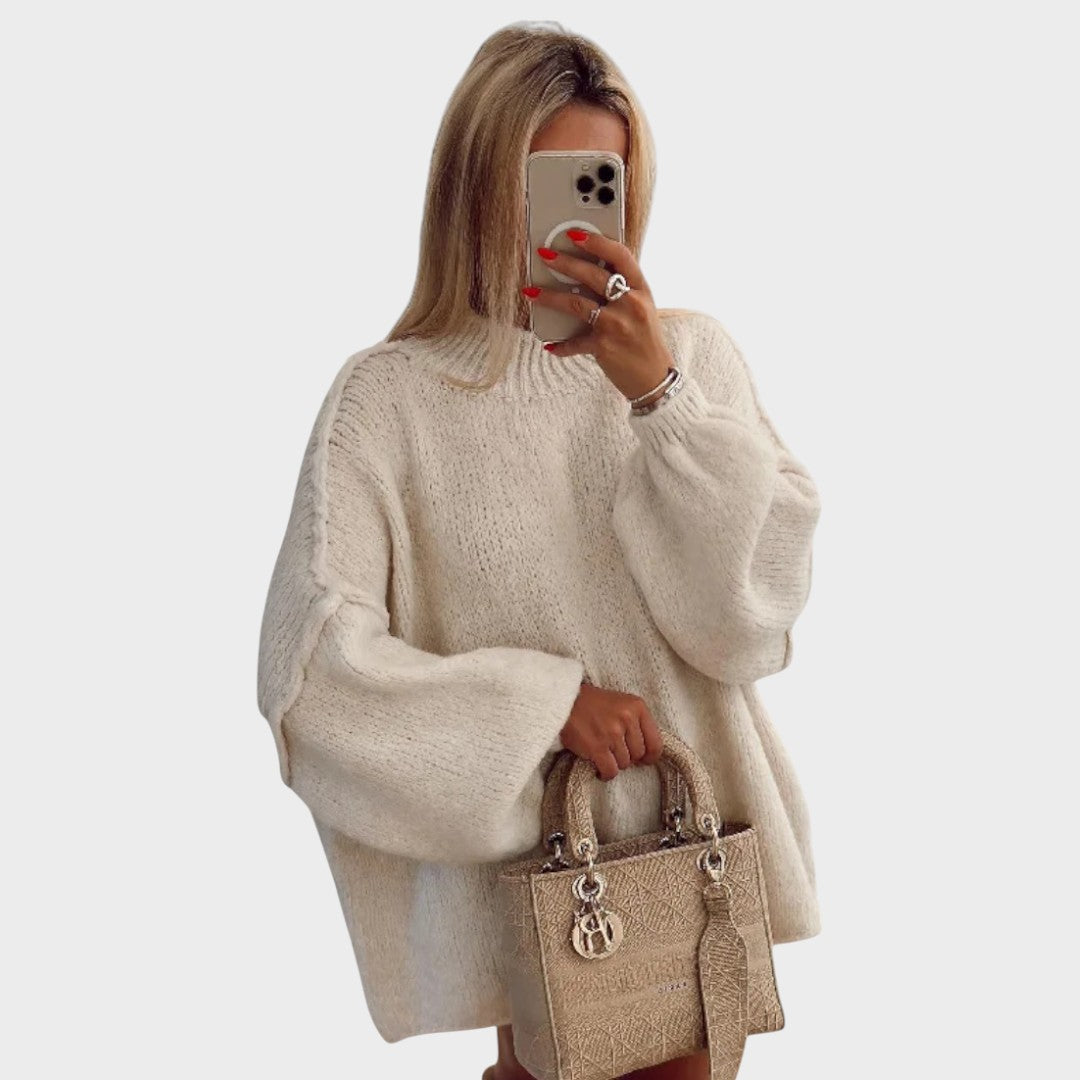 Carly | Suéter de Punto Oversized con Mangas Globo