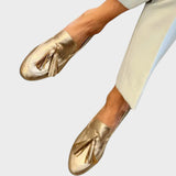 Cloe | Mocasines Dorados